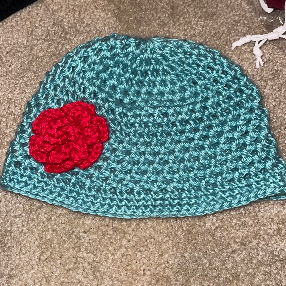 Hand crochet beanie